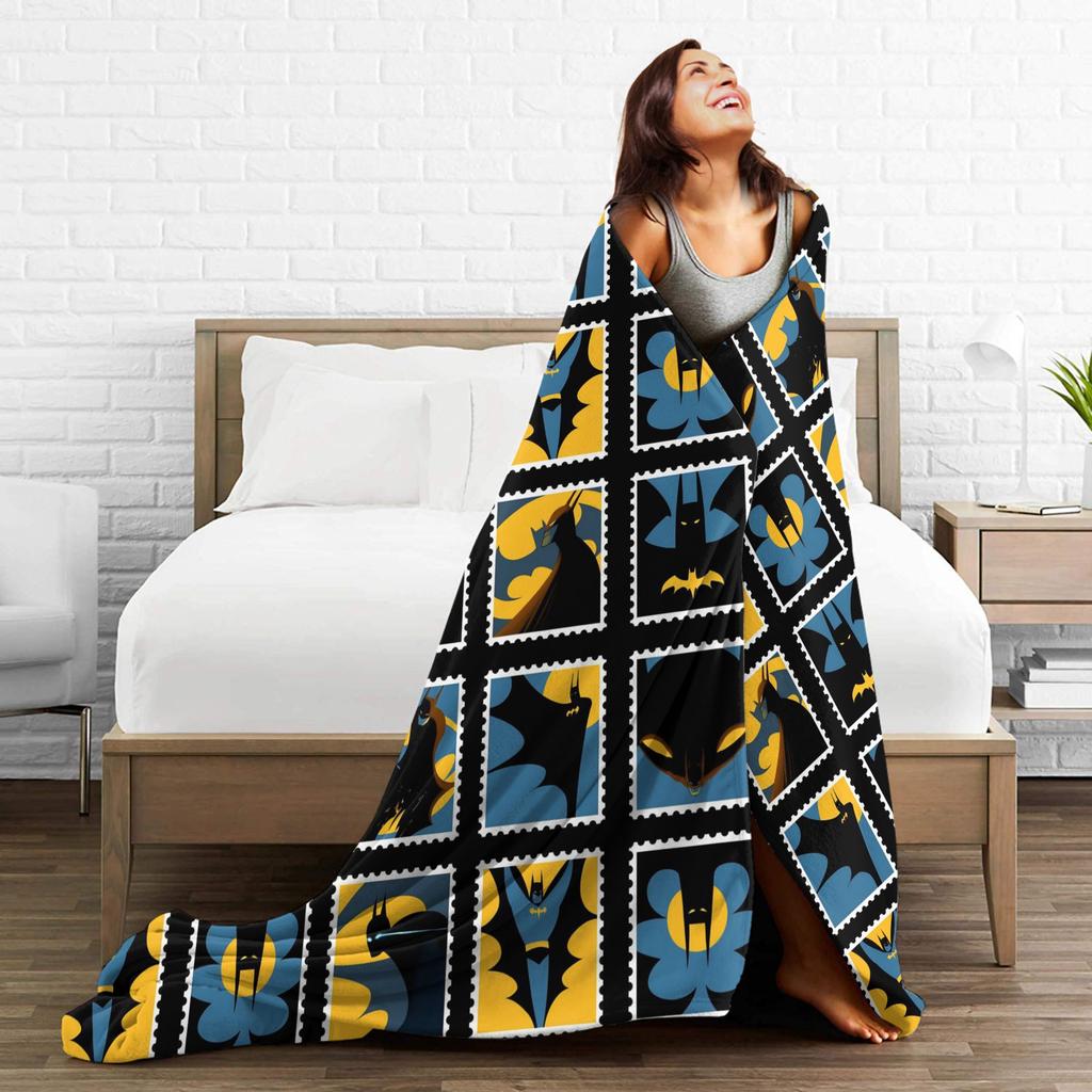 Batmans Knitted Blankets   Flannel Throw Blanket Bedding Couch Decoration Ultra-Soft Warm Bedsprea