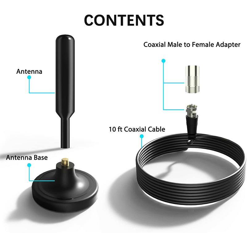 1 Stück Langstrecken-Signalempfänger-Verstärkerantenne für Digital-TV Innen Signalverstärker 720P 1080P Antenne mit Adapter