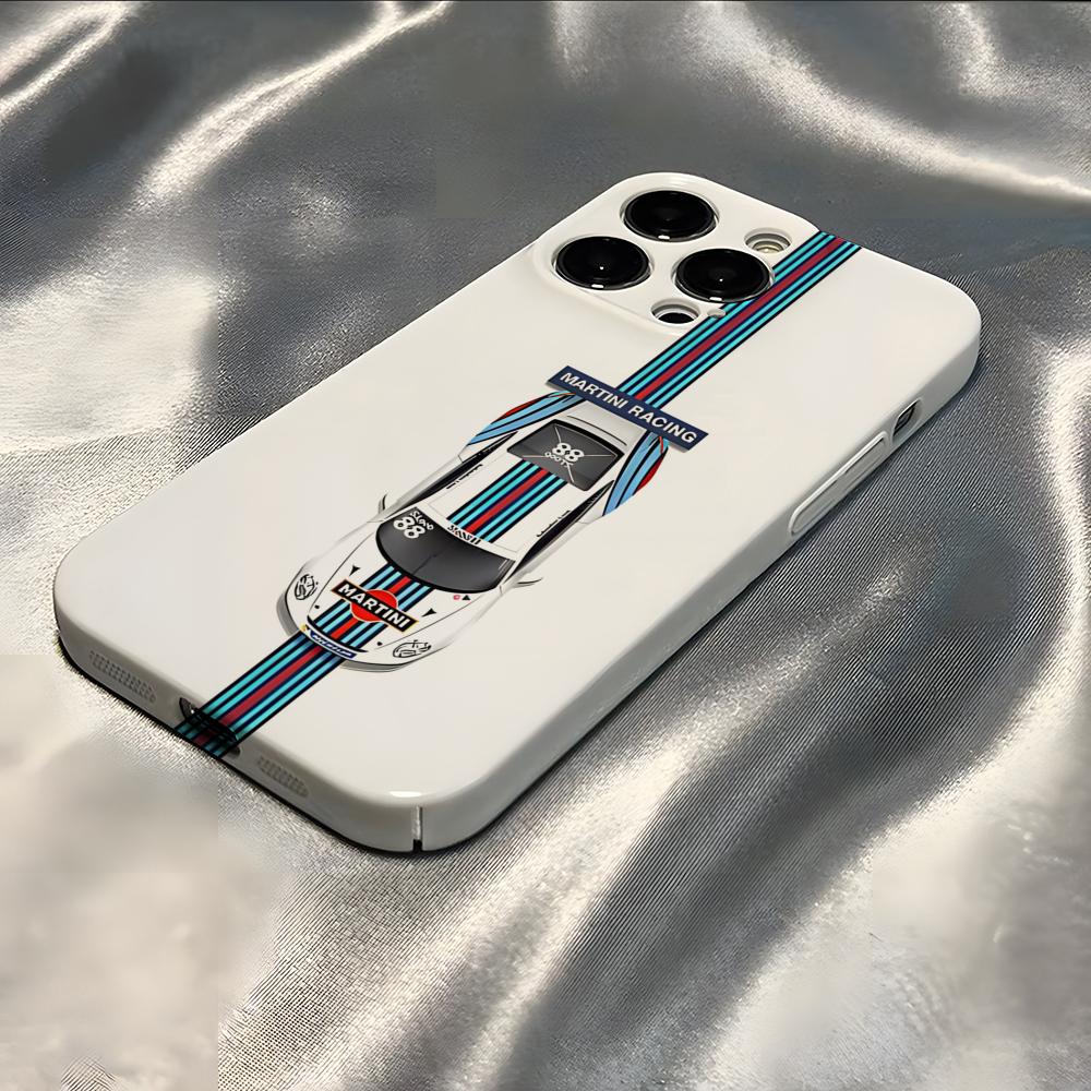 Racing Martinis Handyhülle Für iPhone 16 Pro Max 15 Pro 13 14 12 11 8 7 Plus X XR XS Max All-Inclusive-Abdeckung