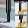 Self Centering Hinge Drill Bit Set with 10 Twist Drill Bits 1/4” Quick Change Hinge Center Drill Bits Hex Key for Woodworking