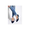 Shoetopia Women'S Block Heel Pumps Blue /Eu36 / Uk3