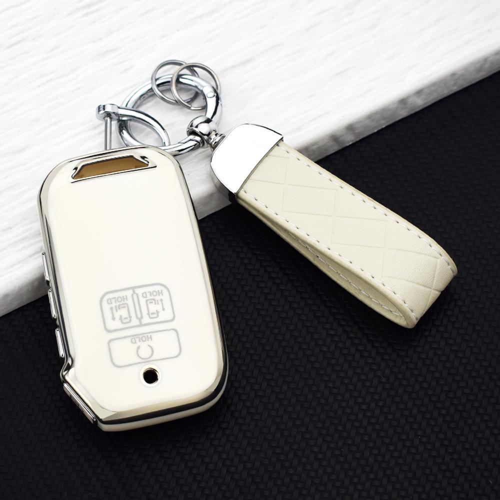 

7 Buttons TPU Car Key Fob Case Cover Shell for Kia K5 Sportage R Sorento Carnival Cerato Stinger Fourth Generation Key Chain Set