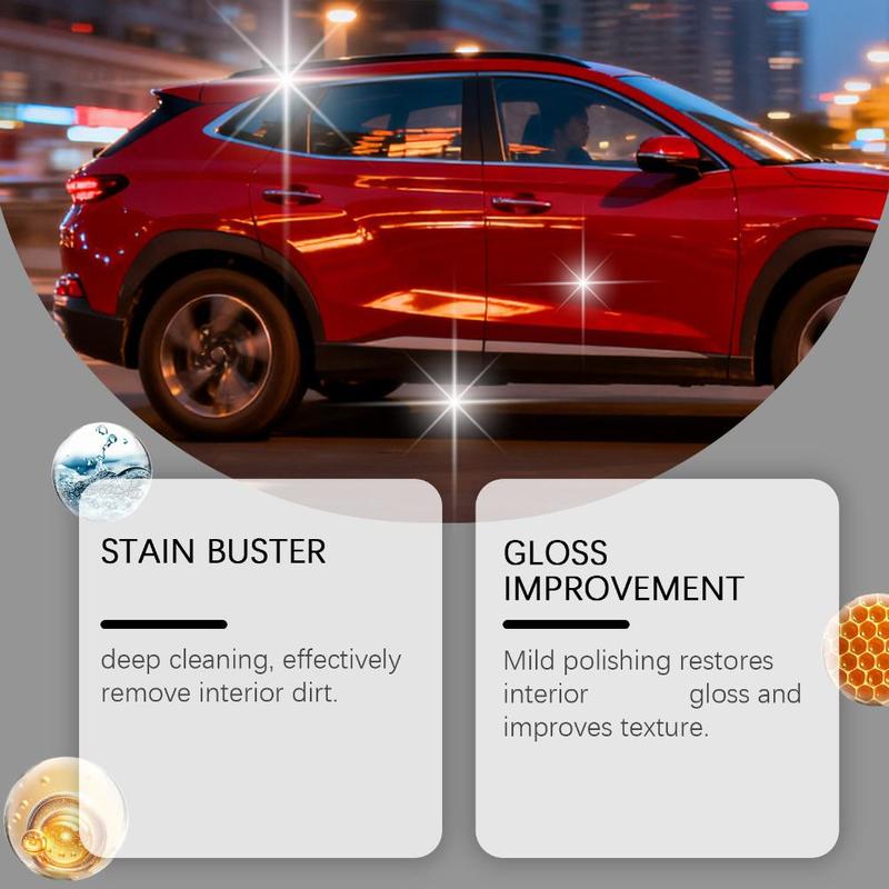 Car Plastic Restorer, Returns To Black Shine, Long-Lasting Coating, Leather Refurbishment Agent, Car Polishing and Cleaning Prod