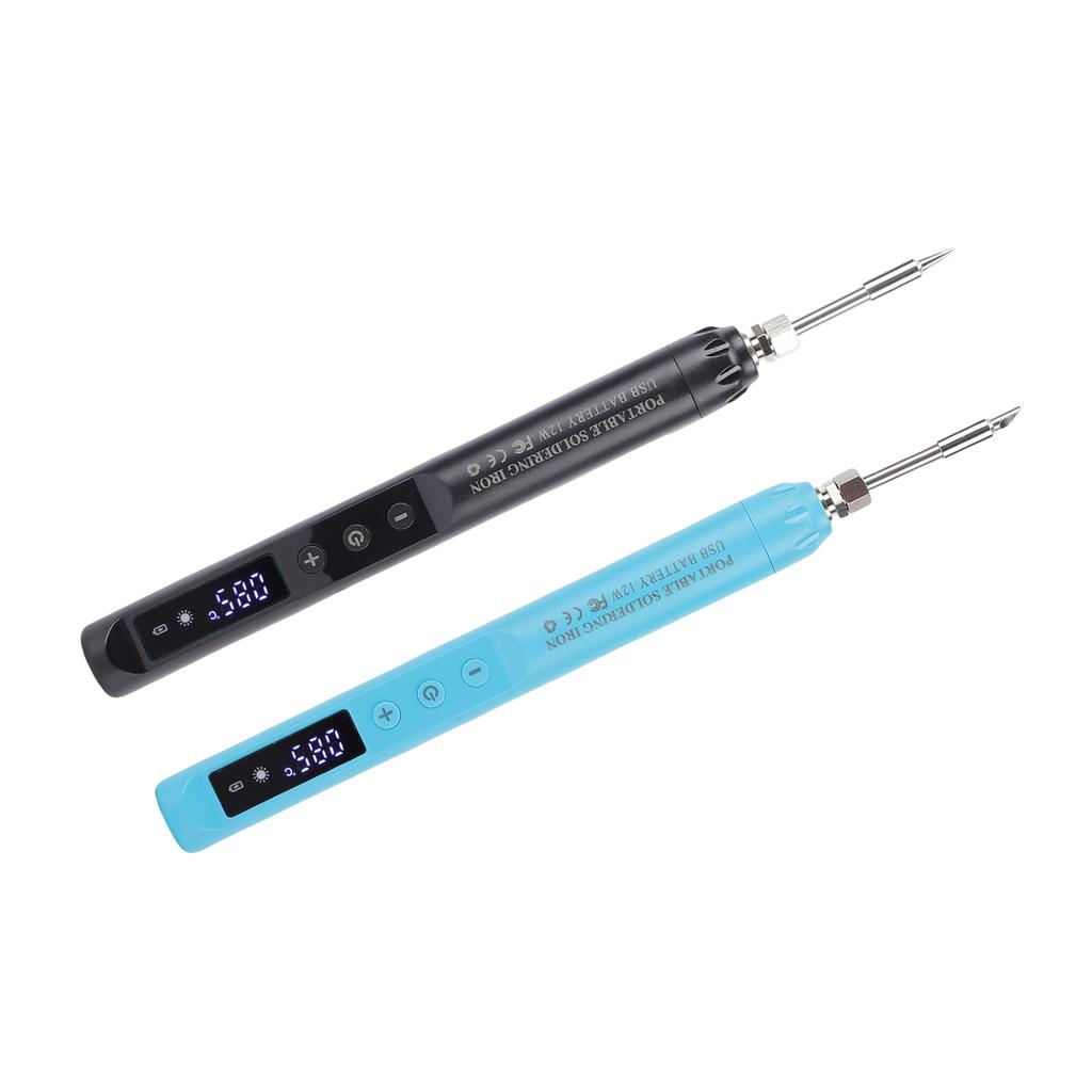 Akkulötkolben-Set mit LCD-Bildschirm, USB-C wiederaufladbar, Einstellbare Temperatur 200-450℃, Auto-Sleep, für Elektronik-Re