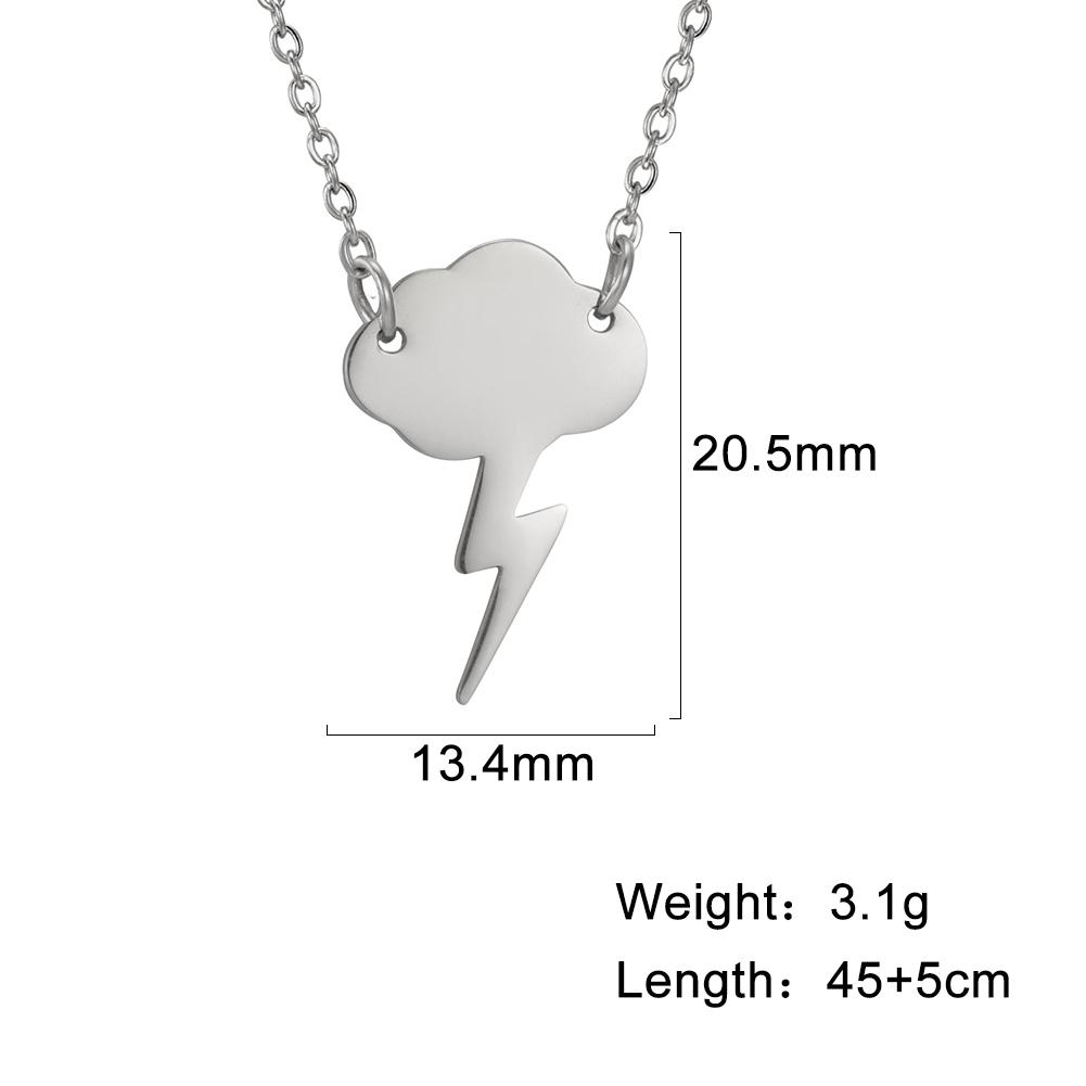 My Shape Lightning Necklaces For Women Tooth Mountain Heart Stainless Steel Necklace Choker Fashion Jewelry Gifts For Girlfriend