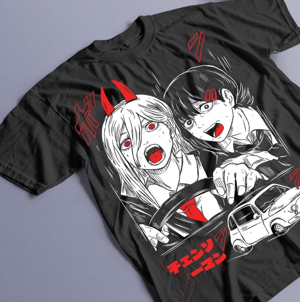 

Chainsaw Man T-Shirt, Anime Tee, CSM Denji Shirt, Power Design, Black Top, All 3XL