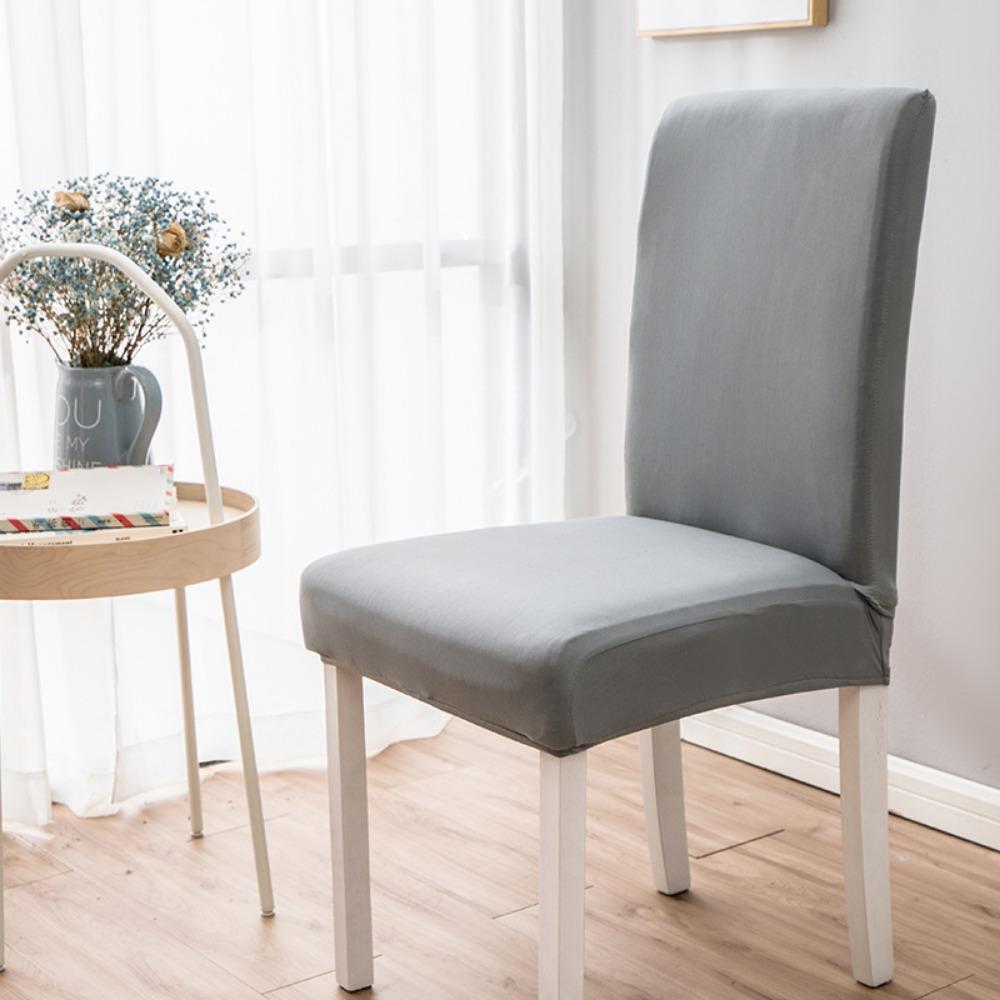 Milchseide Elastische Stuhlhusse Einfarbige Dehnbare für Büro Hotel Restaurant Zuhause