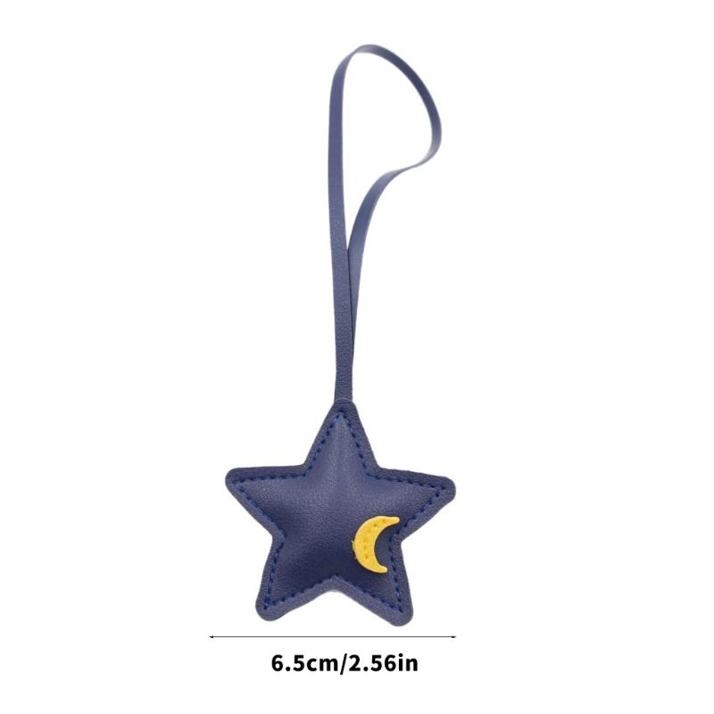 Innovative Star Shaped Keychain Lightweight PU Bag Pendant Stylish Bag Charm for Modern Lifestyle Home and Car Decors
