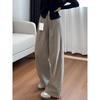 Women's Autumn High-Waisted Wide-Leg Cargo Jeans - Plus Size Relaxed Fit for Pear-Shaped Bodies