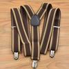 Adjustable Elastic Suspenders for Men & Women - Non-Slip Three-Clip Straps for Formal or Casual Wear