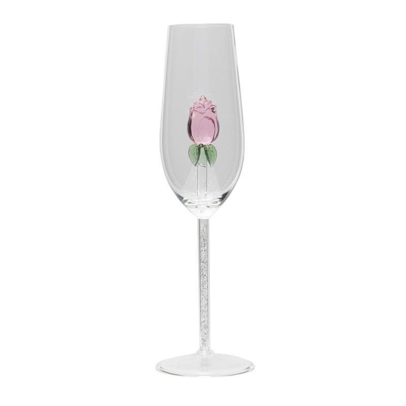Creative Crystal Cup Pink Decorative Glass Wine Champagne Cocktail Bar Party Hotel Drink