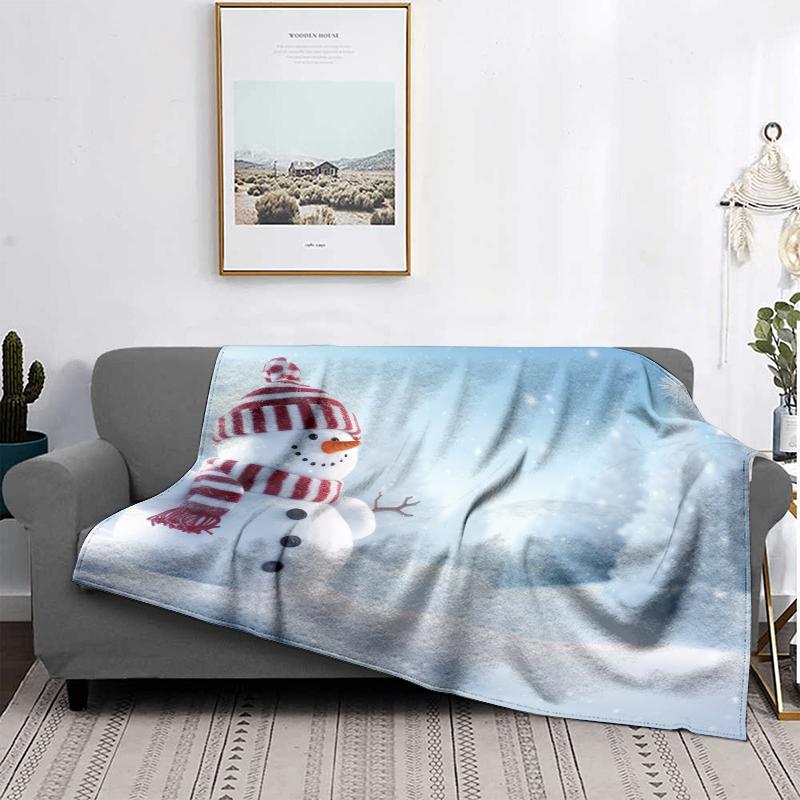 Home Decoration Plush Throw Sofa Blanket Bedspread Bed Fluffy Soft Blankets Decor Plaid Modern Halloween Merry Christmas Winter