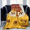 1pc, Chip 'n' Dale Plush Blanket, Seasonal Decorative Throw for Home Use, Soft Flannel Throw Blanket, Versatile & Cozy for Bedroom, Living Room, Trave