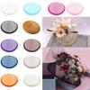 Women Sinamay Cocktail Hat Fascinator Round Base Millinery DIY Craft Accessory