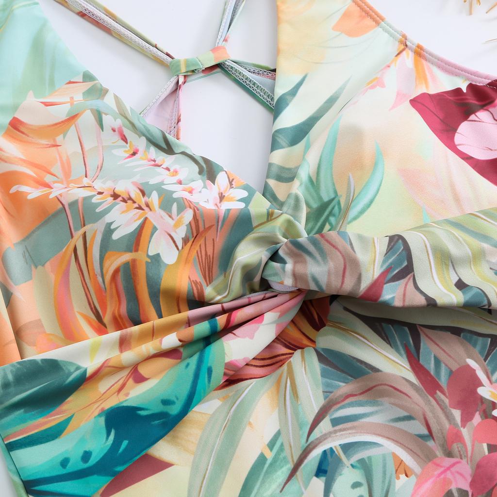 Stroje kąpielowe z modnym nadrukiem dla kobiet Jednoczęściowe bikini z wysokim stanem Wyszczuplające Damska odzież kąpielowa Bez pleców Seksowna odzież plażowa na wakacje