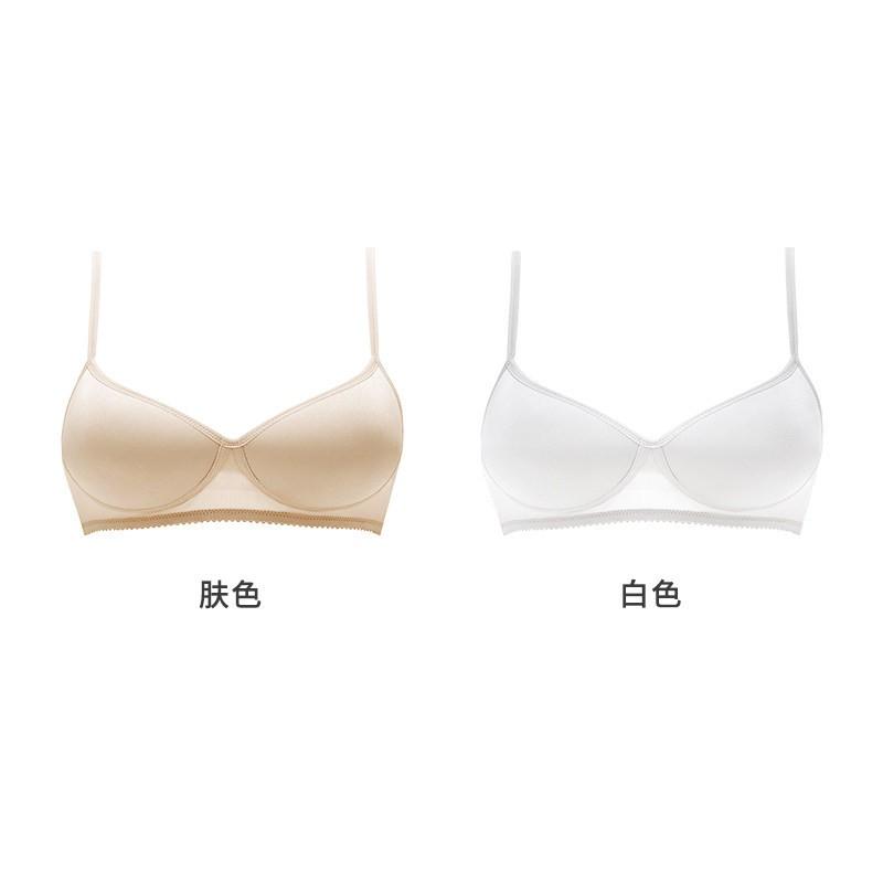 100% Silk Bra Women Thin Padded No Underwire Small Bust Support Breathable Daily Wear