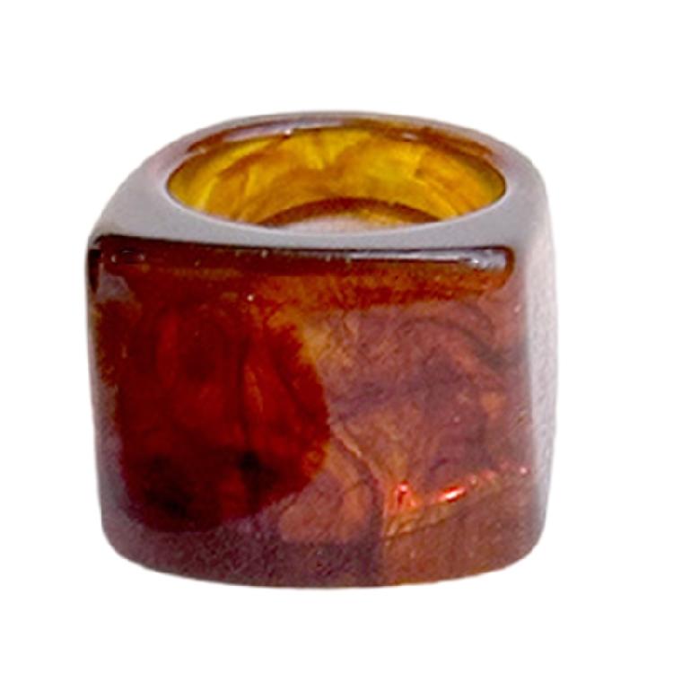 Гипоаллергенное Ретро Смоляное Украшение Современное Геометрическое Кольцо Прочное Легкое Унисекс Подарок Минималистичное Смоляное Кольцо