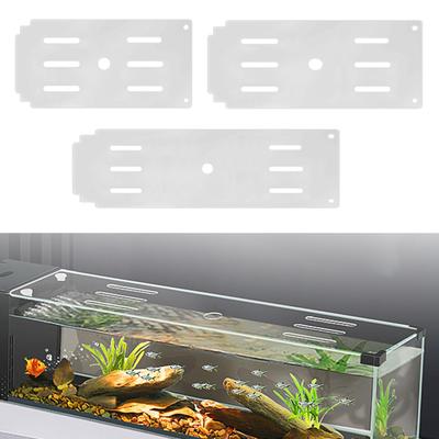 Acryl Aquarium Abdeckung Spritzschutz Einfache Installation Verhindert das Herausspringen von Fischen mit Futteröffnungen Aquarien Deckel