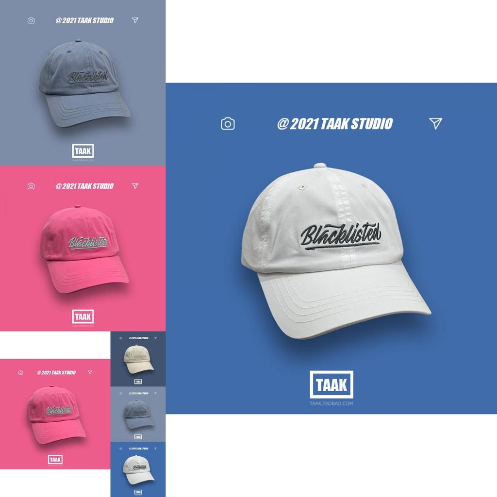 Trendy Magenta Cotton Baseball Cap For Women With Letter Embroidery Summer Hat