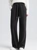 2025 Puyuan Autumn/Winter Merino Wool Blend Slimming Straight Leg Pants with Lace for Women