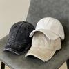 JYL DIY Denim Cap Women Washed Distressed Oversized Sun Protection Hat Cotton