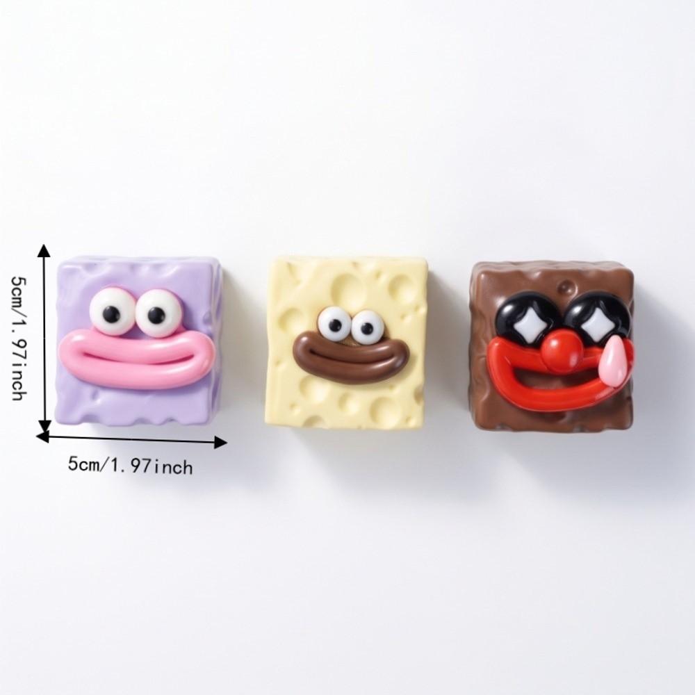 Sausage Mouth Cheese Fidget Toy Big Eyes Cheese Cube Squeeze Toy Cheese Pinch Blocks Desktop Use