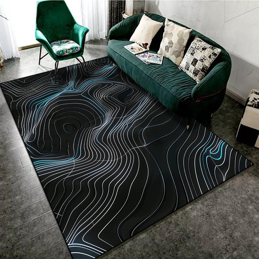Nordic Abstract Living Room Carpet Decoration Home Large Area Easy Clean Sofa Area Floor Mat Bedroom Study Lounge Anti-slip Rugs