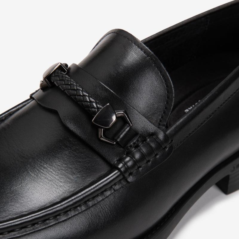 Portfolio Portfolio By ESquire Men S Cowhide Semi claSSic loaferS Black