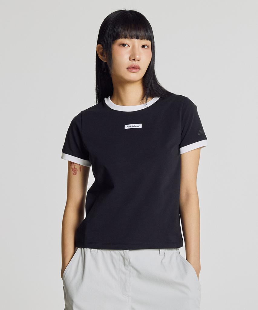 Nyuballanseu Nbneg2W462 / Women Ringer Short Sleeve T-Shirt (Black)