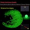 Glow-in-the-Dark Luminous Fishing Beads: Green Fluorescent Stoppers for Rods and Accessories