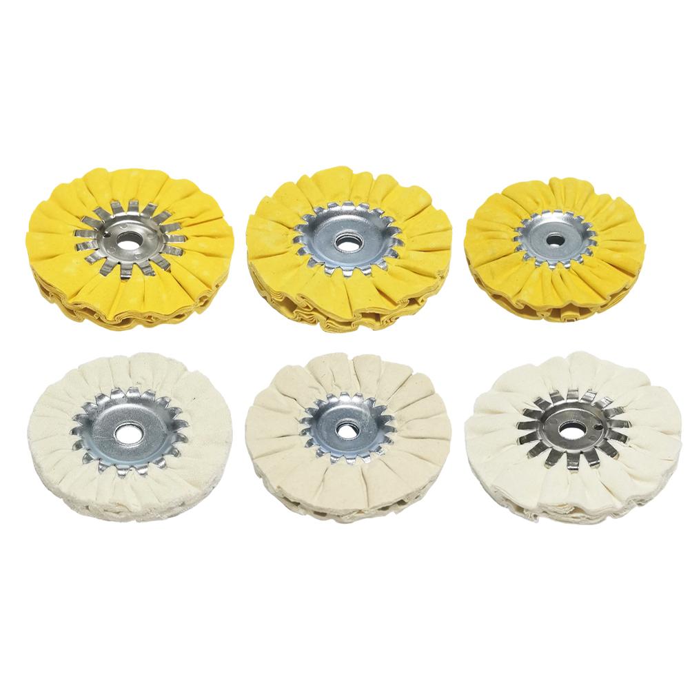 Cotton Buffing Disc Flap Polishing Wheel Cotton Abrasive Cloth Machine Compatible Quick Attach Polishing Wheel