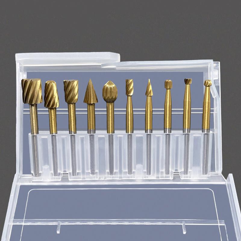 Mini Transparent Plastic Tool Storage Container 20-Hole Parts Box for Rotary File Milling Cutter Nail Tool Polishing Organizatio