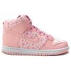 Nike Dunk Slip Resistant Cushioning Abrasion Resistant High top Kids' Skateboarding Shoes Pink White Spot Teenagers 316604-605