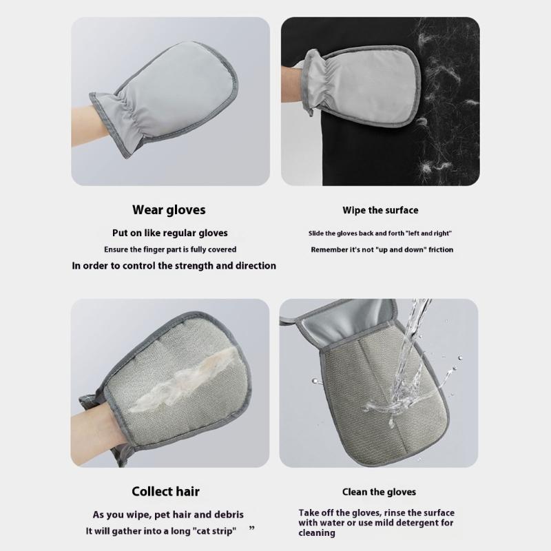 Pet Hair Removal Glove Static Grooming Tool For Cats Dog Massage Brush Washable Reusable Furs Cleaning Accessory