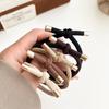 5pcs Simple High-elasticity Hair Ties with Bow, Available In Various Colors, Suitable for Daily Wear In All Seasons