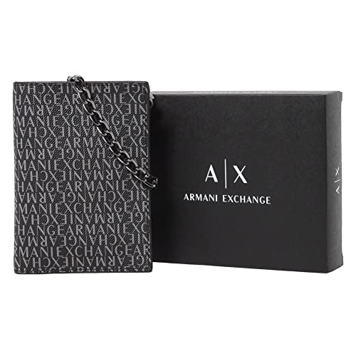 ARMANI EXCHANGE Coin Purse 958430 CC831 00020 Black Men's [Parallel Import]