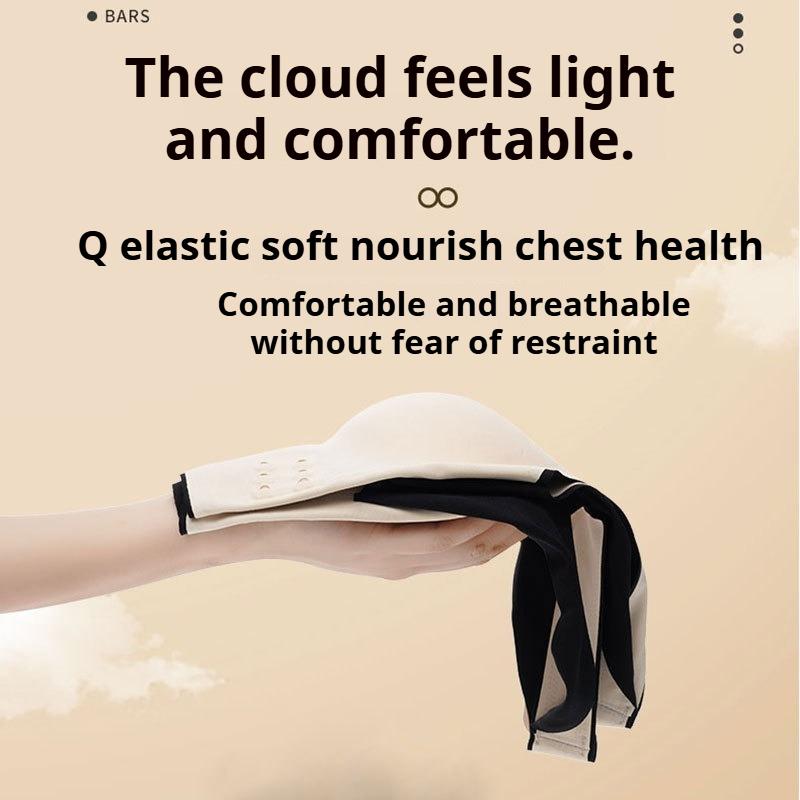 Front-hook Back-friendly Plus-size Thin Bra with No Underwire Push-up and Adjustable Vest for Sports