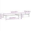 Vidaxl Raised Flower Bed with Liner, Grey, 240X60X25 Cm, Fir