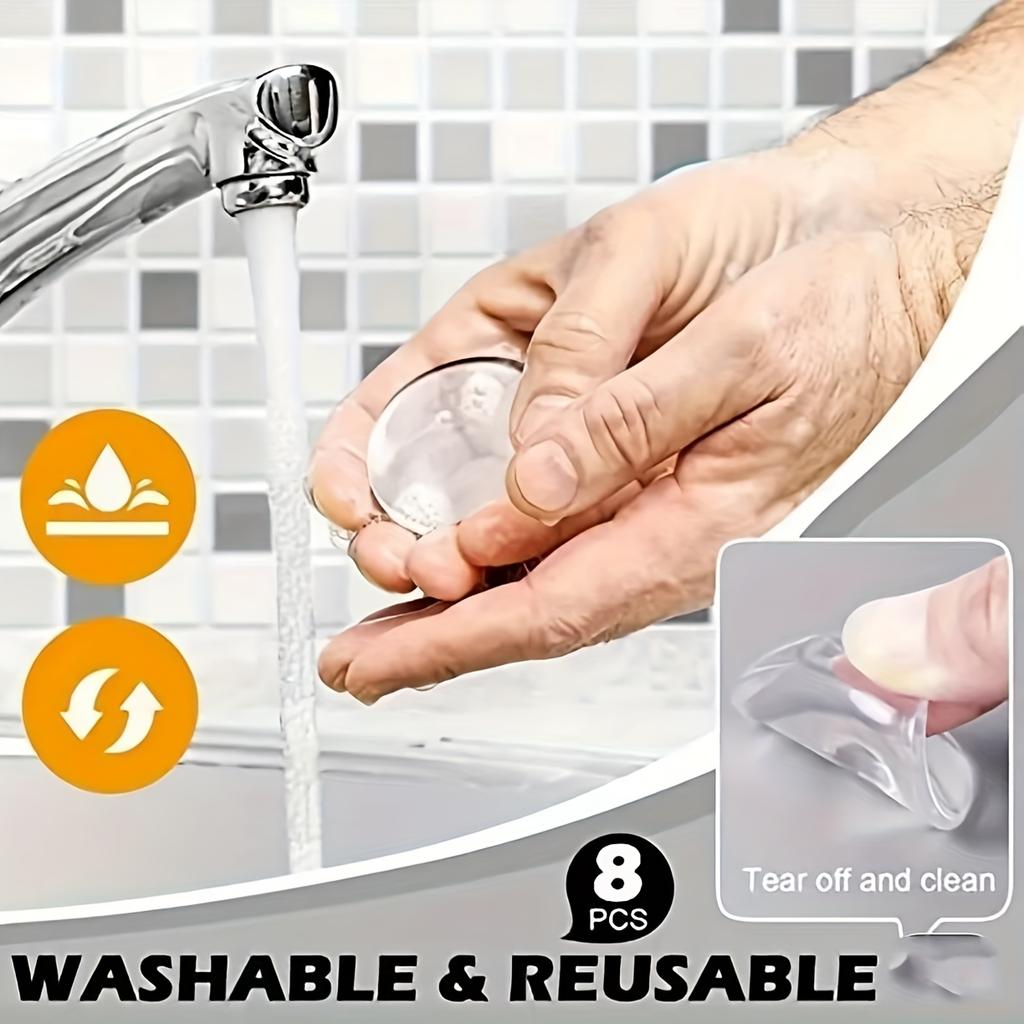 6 Stück Transparente Silikon Türstopper Stoßdämpfend, Wiederverwendbare Wandprotektoren für Türgriffe Türstopper Wandschutz