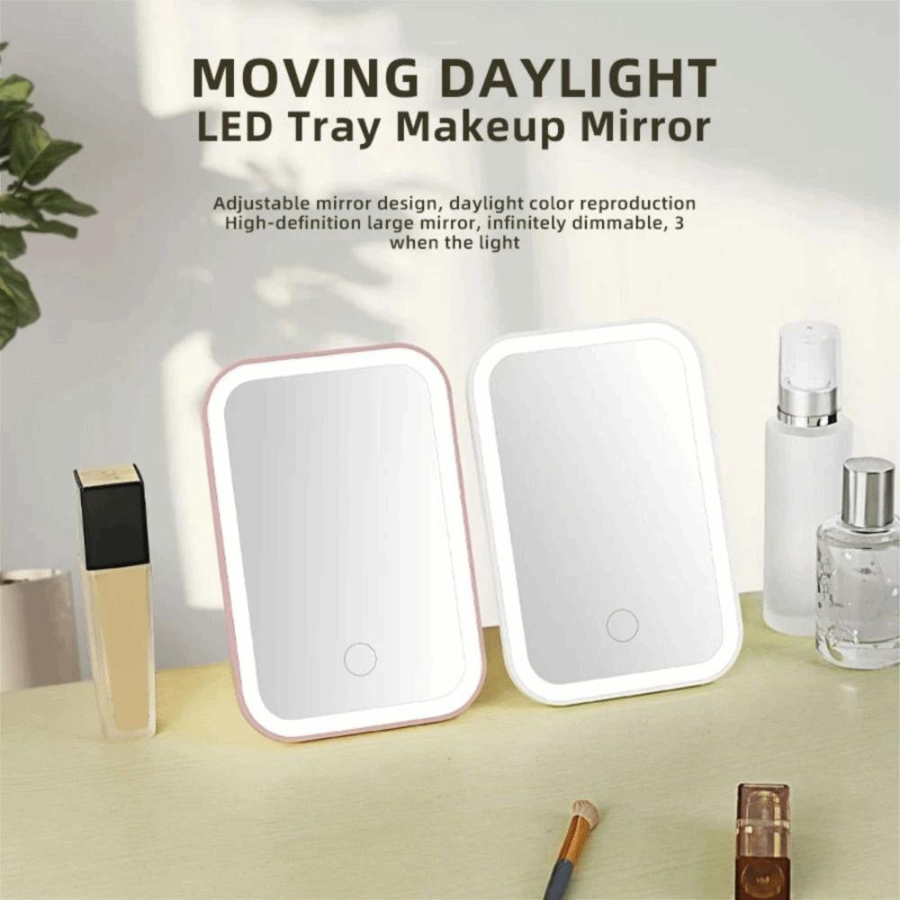 3 Colors Light Modes LED Makeup Mirror Touch Screen Beauty Mirror New Dressing Mirror