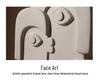 Retro Wabi-Sabi Clay Ceramic Face Sculpture Vase for Home Decoration