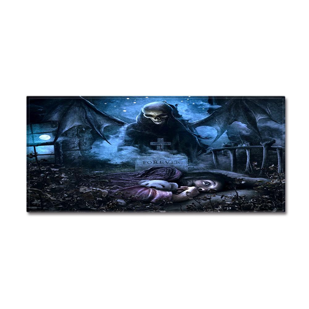 Thriller Skull Bathroom Non-Slip Floor Mat Bathroom Door Mat Kitchen Absorbent Long Living Room Carpet