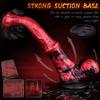 NSFU Animal Horse Dildo with Sucker Silicone Red&Black Fake Penis Long Anal Plug Orgasm Masturbator Sex Toys For Women Men