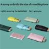 Ultra Light Small Mini Women Five Fold Umbrella Sun Proof Sun Proof Anti UV Sun Rain Dual Use Umbrella Thick Black Glue Pocket S