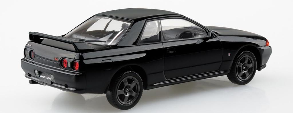 Aoshima Bunka Kyozai Rakupura Snap Kit Nissan R32 Skyline Black Pearl Metallic Plastic Model Kit Co., Ltd. (AOSHIMA) 1/32 No.14-BP GT-R Pre-colored