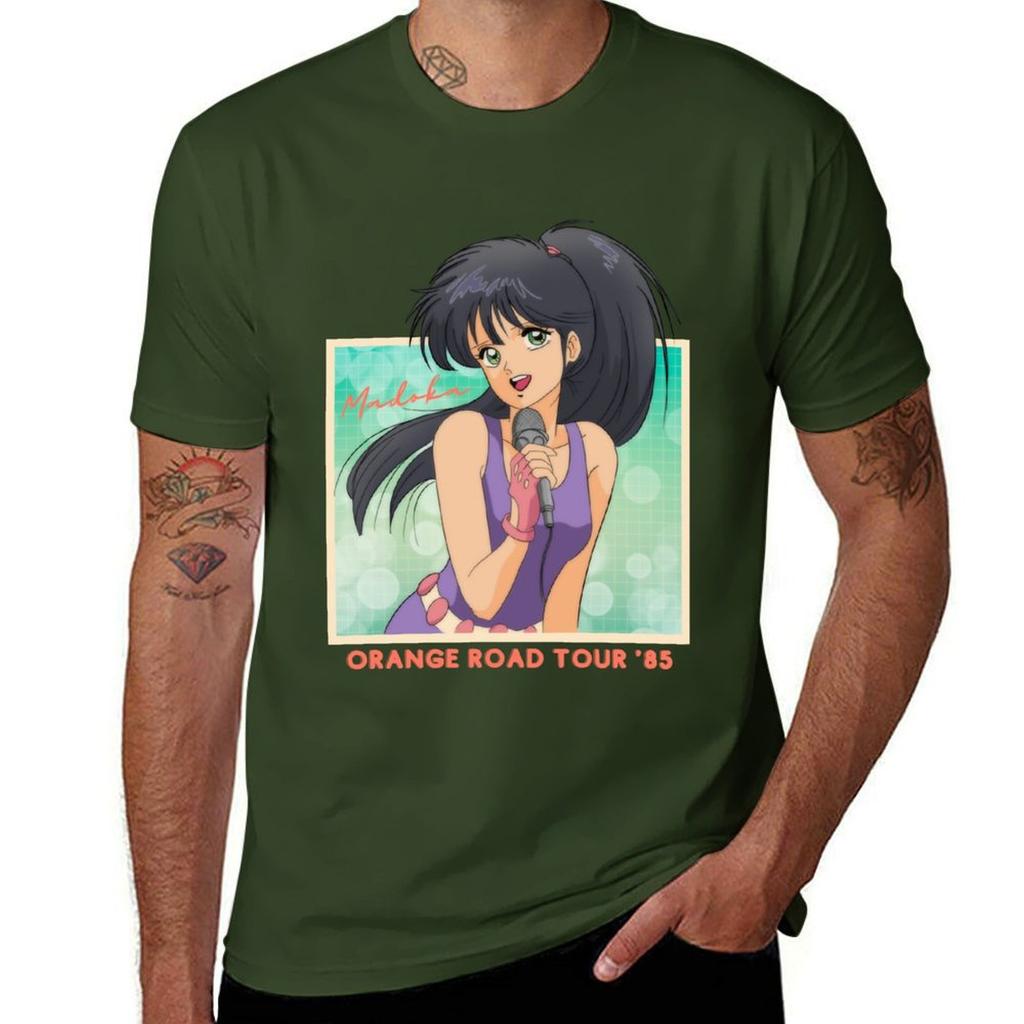 Kimagure Orange Road Madoka Ayukawa T-Shirt Customs Graphics Short Sleeve Tee Sweat Shirts, Men