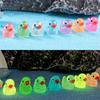 30Pcs Luminous Duck Toy Glow In The Dark Miniature Resin Duck Figurines Diy Micro Fairy Garden Moss Landscape Home Plant Decor
