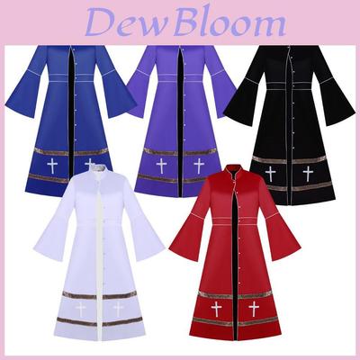 Medieval Church Priest Robe For Women With Polyester Fabric For Cosplay And Fantasy Role Play