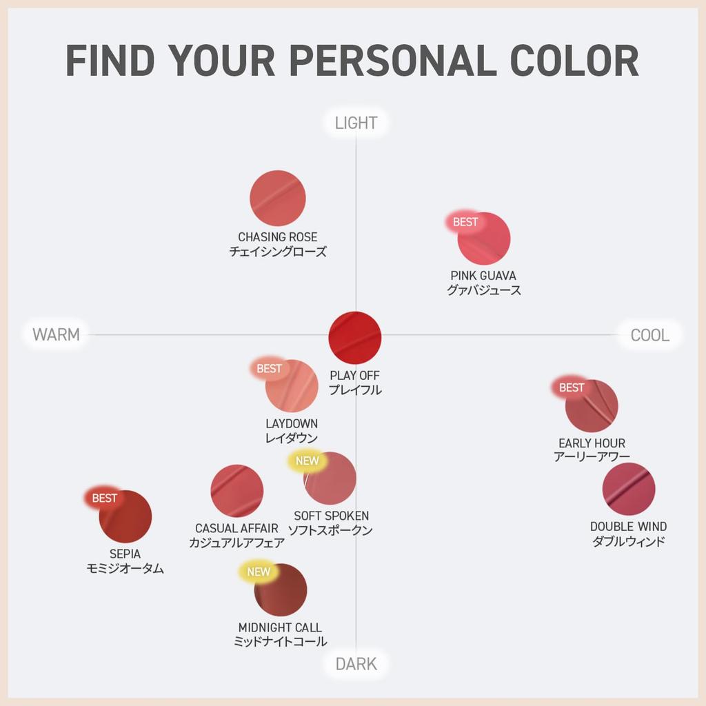3CE Blur Water Tint Chasing Rose Lipstick Lip Tint Korean Lipstick Korean Cosmetics