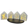 A Top Quality Hollow Bunny Rabbit House Decoration Silicone Mold Easter House Light Strings Holder Plaster Mold Handmade Decor